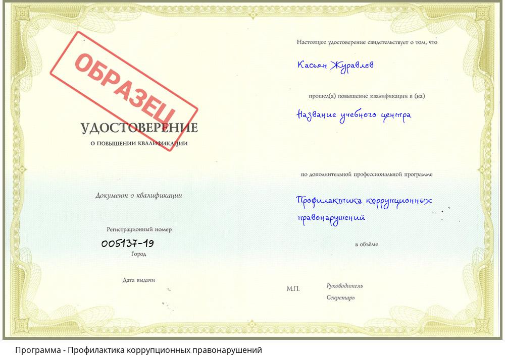 Профилактика коррупционных правонарушений Нижнекамск