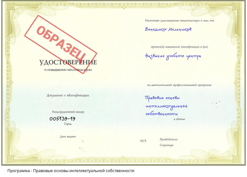 Правовые основы интеллектуальной собственности Нижнекамск
