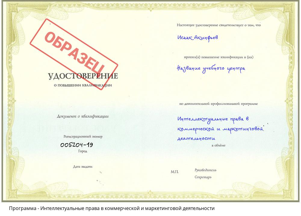 Интеллектуальные права в коммерческой и маркетинговой деятельности Нижнекамск