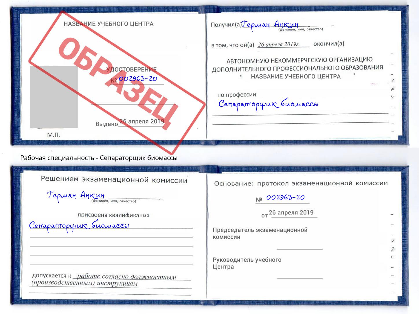 Сепараторщик биомассы Нижнекамск
