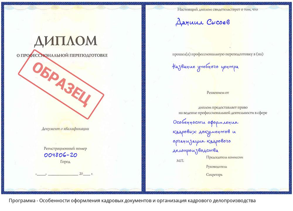 Особенности оформления кадровых документов и организация кадрового делопроизводства Нижнекамск