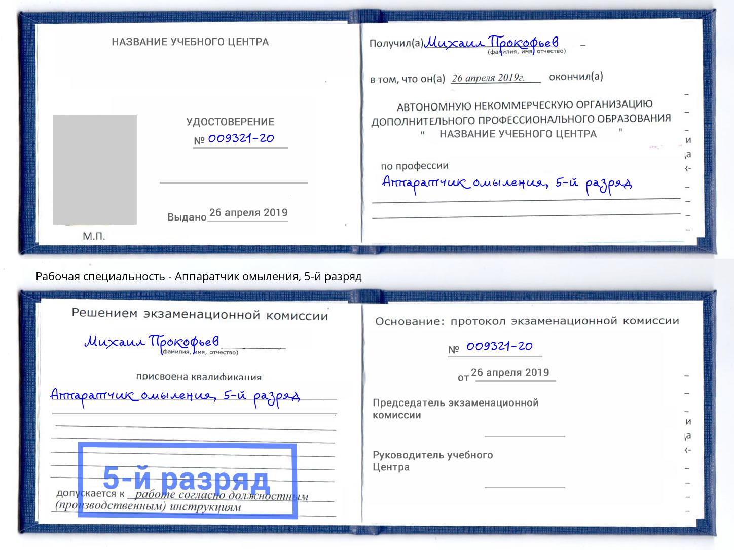 корочка 5-й разряд Аппаратчик омыления Нижнекамск